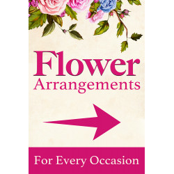 Flower Arrangements Economy A-Frame Sign 2 Feet Wide by 3 Feet Tall