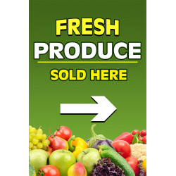 Fresh Produce Economy A-Frame Sign 2 Feet Wide by 3 Feet Tall