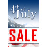 Fourth of July Sale Economy A-Frame Sign 2 Feet Wide by 3 Feet Tall