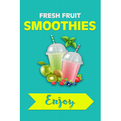 Smoothies (Arrow) Economy A-Frame Sign 2 Feet Wide by 3 Feet Tall