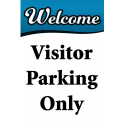 Visitor Parking Only Economy A-Frame Sign 2 Feet Wide by 3 Feet Tall