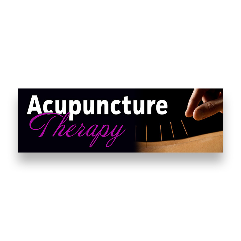 Acupuncture Therapy Vinyl Banner 8 Feet Wide by 2.5 Feet Tall