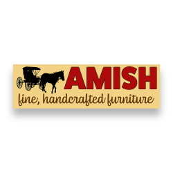 Amish FINE Handcrafted Furniture Vinyl Banner 10 Feet Wide by 3 Feet Tall