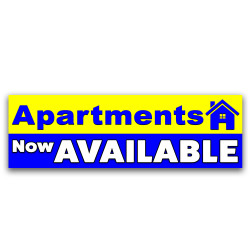 Apartments Available Now Vinyl Banner 8 Feet Wide by 2.5 Feet Tall