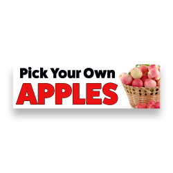 Pick Your OWN Apples Vinyl Banner 10 Feet Wide by 3 Feet Tall
