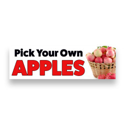 Pick Your OWN Apples Vinyl Banner 8 Feet Wide by 2.5 Feet Tall
