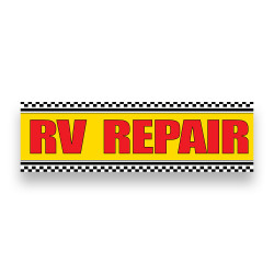 RV Repair Vinyl Banner 10 Feet Wide by 3 Feet Tall
