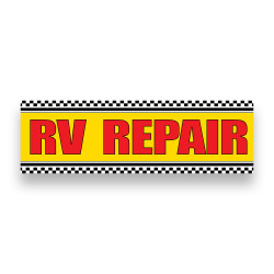 RV Repair Vinyl Banner 8 Feet Wide by 2.5 Feet Tall