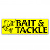 Bait and Tackle Vinyl Banner 8 Feet Wide by 2.5 Feet Tall