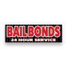 Bail Bonds Vinyl Banner 8 Feet Wide by 2.5 Feet Tall