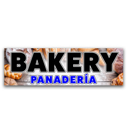 Bakery/Panader√≠a Vinyl Banner 8 Feet Wide by 2.5 Feet Tall