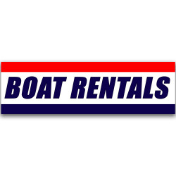 Boat Rentals Vinyl Banner 10 Feet Wide by 3 Feet Tall