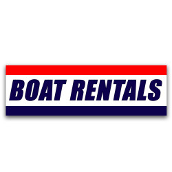 Boat Rentals Vinyl Banner 8 Feet Wide by 2.5 Feet Tall