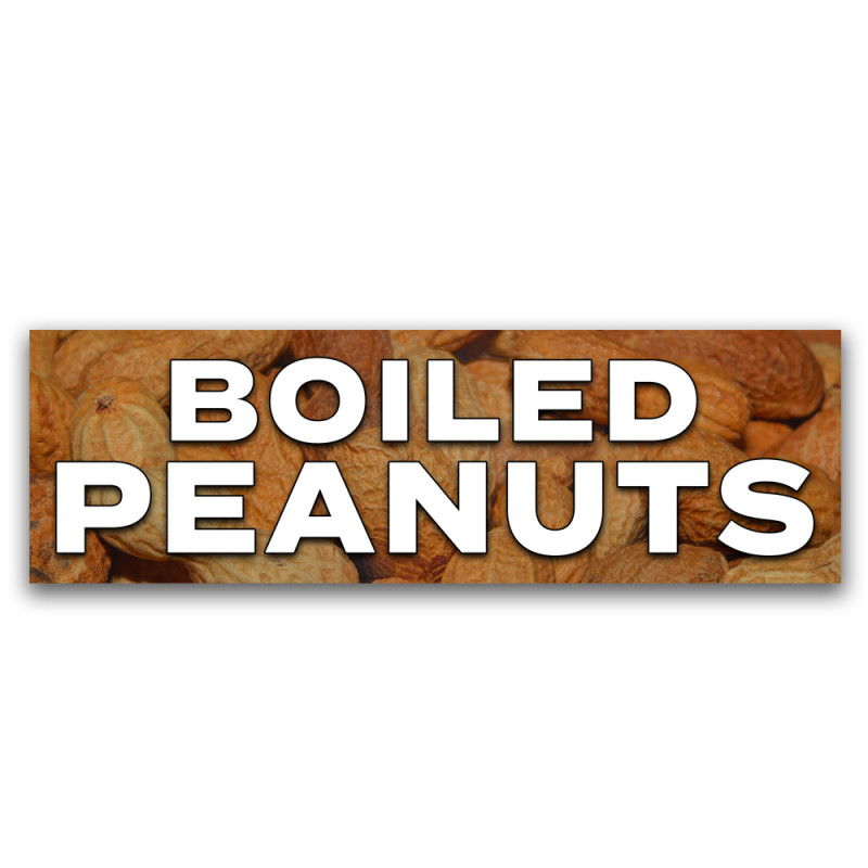 Boiled Peanuts Vinyl Banner 8 Feet Wide by 2.5 Feet Tall