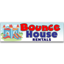 Bounce House Rentals Vinyl Banner 10 Feet Wide by 3 Feet Tall