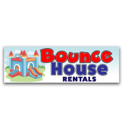 Bounce House Rentals Vinyl Banner 8 Feet Wide by 2.5 Feet Tall