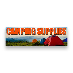 Camping Supplies Vinyl Banner 10 Feet Wide by 3 Feet Tall