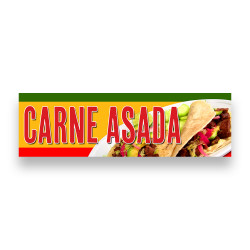 Carne Asada Vinyl Banner 10 Feet Wide by 3 Feet Tall