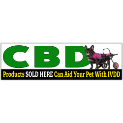CBD Products Sold Here Vinyl Banner 10 Feet Wide by 3 Feet Tall