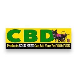 CBD Products Sold Here Vinyl Banner 8 Feet Wide by 2.5 Feet Tall