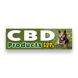 CBD Products for Pets Vinyl Banner 8 Feet Wide by 2.5 Feet Tall