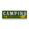 Camping Left Arrow Vinyl Banner 8 Feet Wide by 2.5 Feet Tall