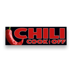 Chili Cook Off Vinyl Banner 10 Feet Wide by 3 Feet Tall