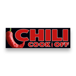 Chili Cook Off Vinyl Banner 8 Feet Wide by 2.5 Feet Tall