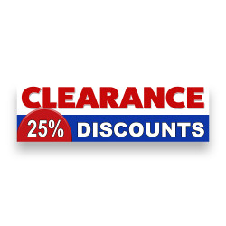 Clearance 25% Discounts Vinyl Banner 10 Feet Wide by 3 Feet Tall