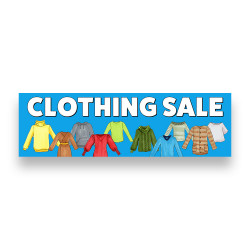 Clothing Sale Vinyl Banner 8 Feet Wide by 2.5 Feet Tall
