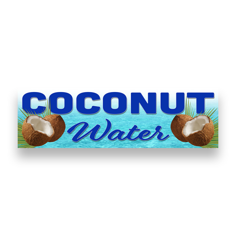 Coconut Water Vinyl Banner 10 Feet Wide by 3 Feet Tall