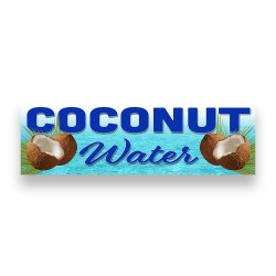 Coconut Water Vinyl Banner 8 Feet Wide by 2.5 Feet Tall