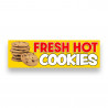 Fresh Hot Cookies Vinyl Banner 10 Feet Wide by 3 Feet Tall