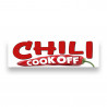 Chili Cook Off (White) Vinyl Banner 10 Feet Wide by 3 Feet Tall