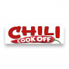 Chili Cook Off (White) Vinyl Banner 8 Feet Wide by 2.5 Feet Tall