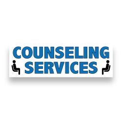 Counseling Services Vinyl Banner 8 Feet Wide by 2.5 Feet Tall