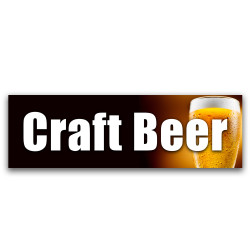 Craft Beer Vinyl Banner 8 Feet Wide by 2.5 Feet Tall