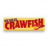 HOT Boiled Crawfish Vinyl Banner 10 Feet Wide by 3 Feet Tall