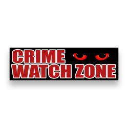 Crime Watch Zone Vinyl Banner 10 Feet Wide by 3 Feet Tall
