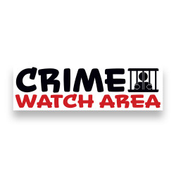 Crime Watch Area Vinyl Banner 10 Feet Wide by 3 Feet Tall