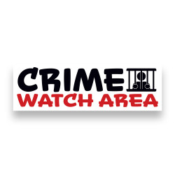 Crime Watch Area Vinyl Banner 8 Feet Wide by 2.5 Feet Tall