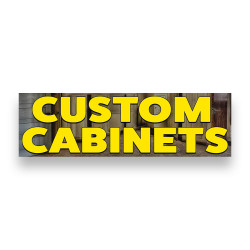 Custom CABINETS Vinyl Banner 10 Feet Wide by 3 Feet Tall