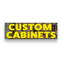 Custom CABINETS Vinyl Banner 8 Feet Wide by 2.5 Feet Tall
