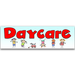 Daycare Vinyl Banner 10 Feet Wide by 3 Feet Tall