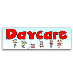 Daycare Vinyl Banner 8 Feet Wide by 2.5 Feet Tall