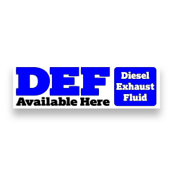 Diesel Exhaust Fluid Vinyl Banner 10 Feet Wide by 3 Feet Tall