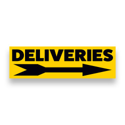 DELIVERYS Right Arrow Vinyl Banner 10 Feet Wide by 3 Feet Tall