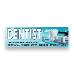 Dentist Vinyl Banner 8 Feet Wide by 2.5 Feet Tall
