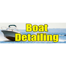 Boat Detailing Vinyl Banner 8 Feet Wide by 2.5 Feet Tall