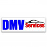 DMV Services Vinyl Banner 8 Feet Wide by 2.5 Feet Tall